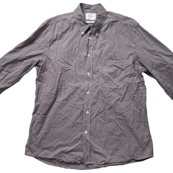 Billy Reid Brown Plaid Long Sleeve Button Down Shirt Medium Men's Office Casual - Picture 2 of 6